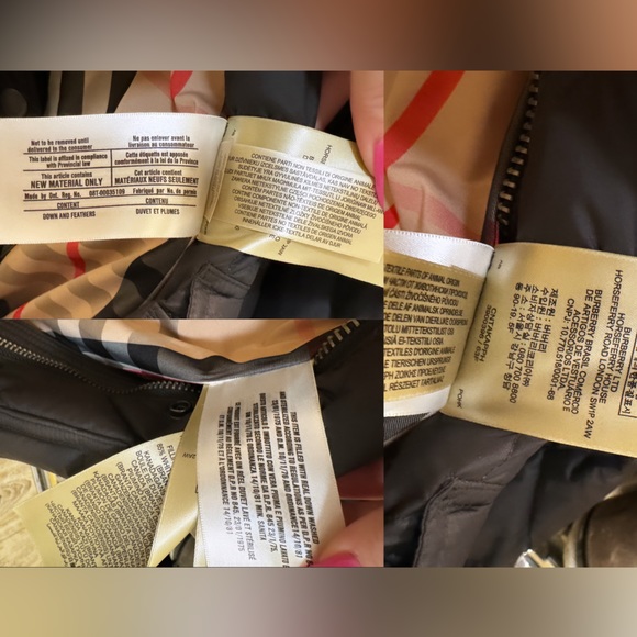 NWT Burberry Brit Black Puffer Coat with removable hood/belt - Picture 11 of 16